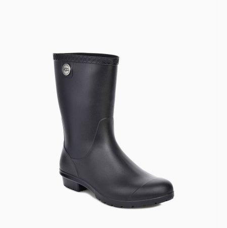 UGG Sienna Matte Black Rain Boots for Women (EMQB17365)